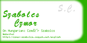 szabolcs czmor business card
